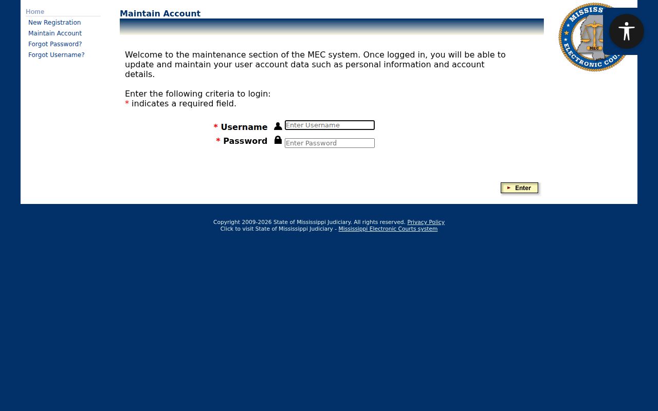 Benton County case search PAMEC statewide access entry point