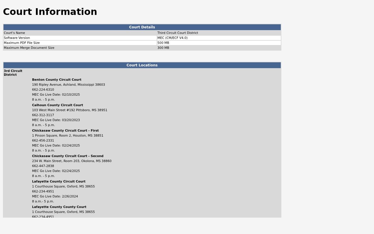 Benton County criminal docket Third Circuit CourtInfo details
