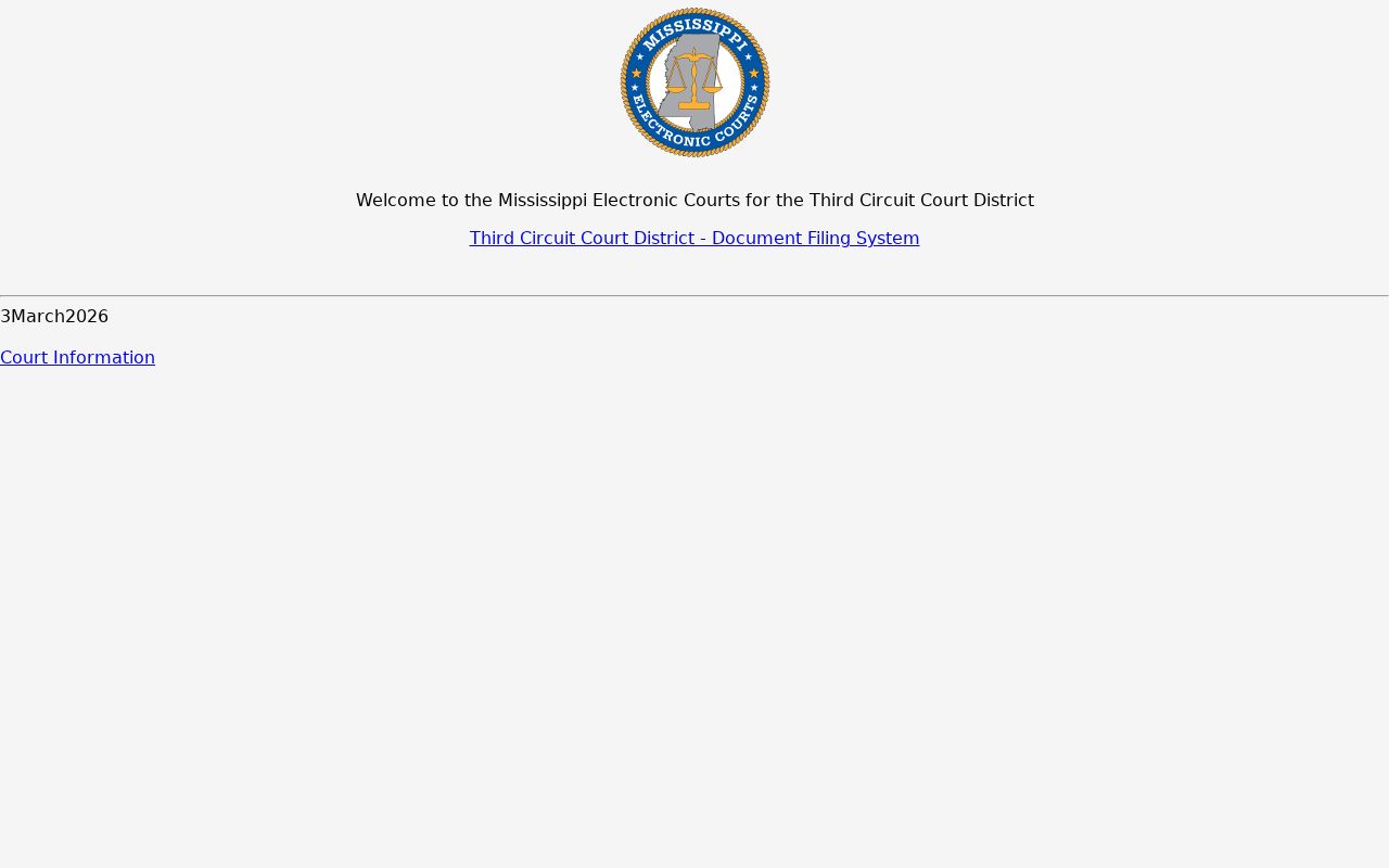Benton County criminal docket Third Circuit MEC access landing page