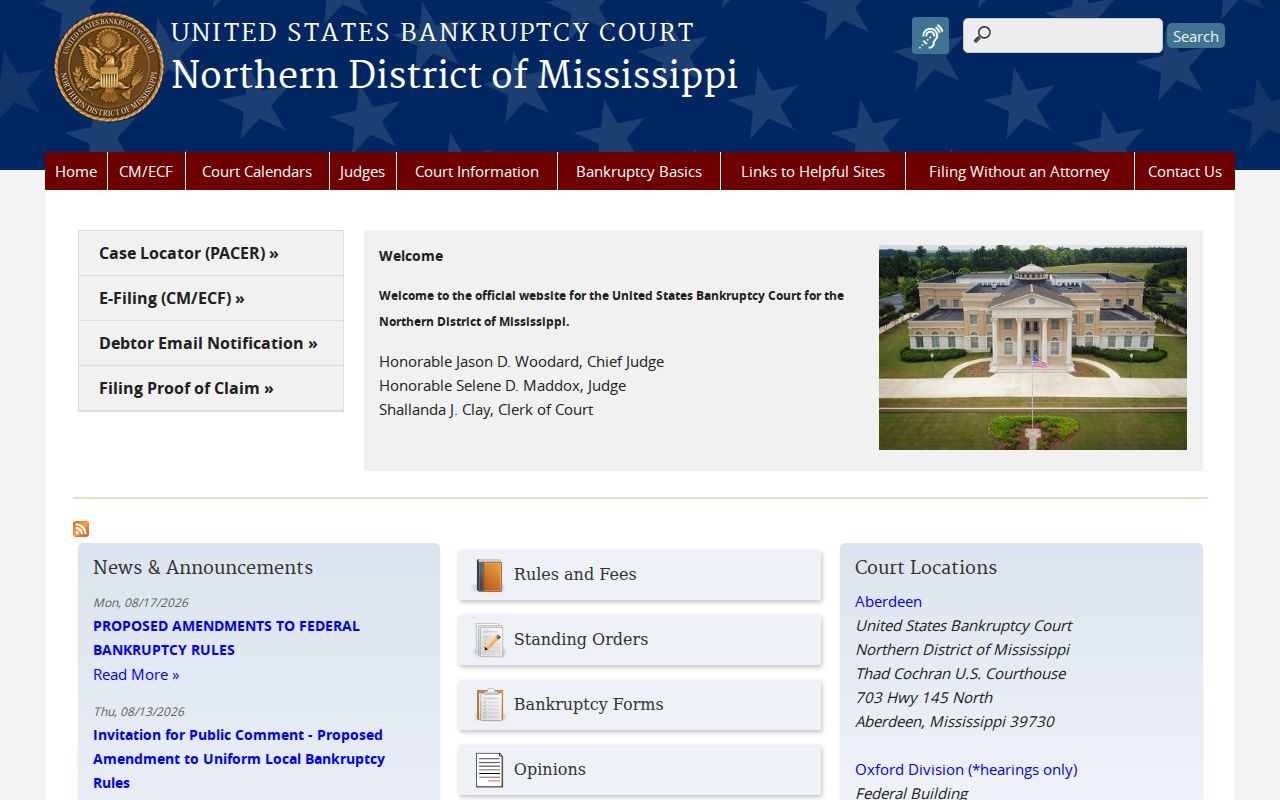 Benton County court docket bankruptcy federal access layer