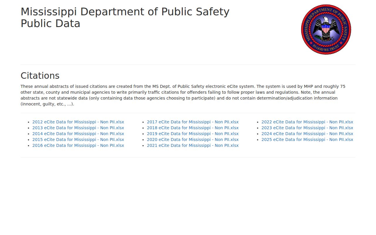 Benton County traffic court records DPS public citation data caveat